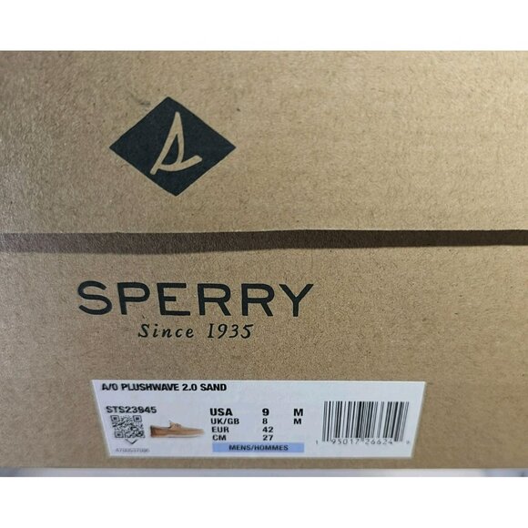 Sperry  Men's Top  Sider A/O Plushwave 2.0  Sand  Boat  Shoes  Size 9 M - Picture 3 of 16